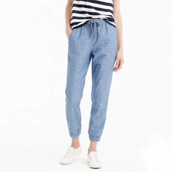 J. Crew Point Sur Seaside Chambray Jogger Pants - Picture 12 of 12